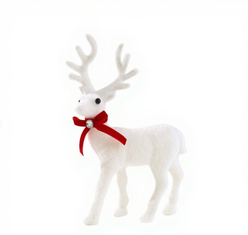 Christmas White Deer Plush Decoration - Large, Medium, Small