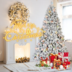 PVC Christmas Tree with Lights, Pine Cones, 4ft to 7ft