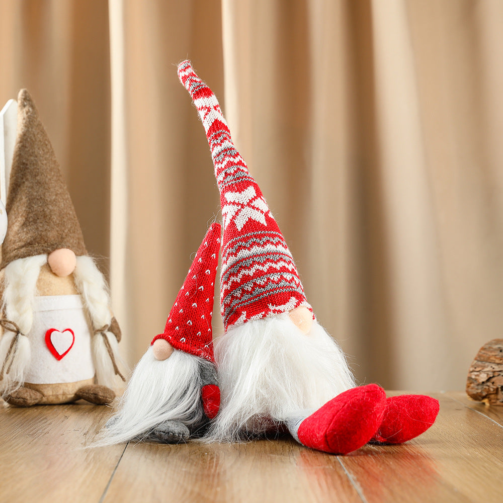 Faceless Christmas Goblin Doll Decoration - Modern Art Style