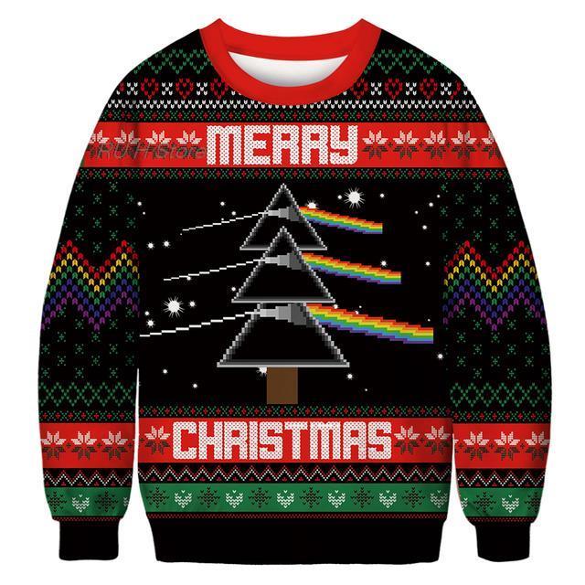 Youth Casual Ugly Christmas Sweater Santa Elf Design