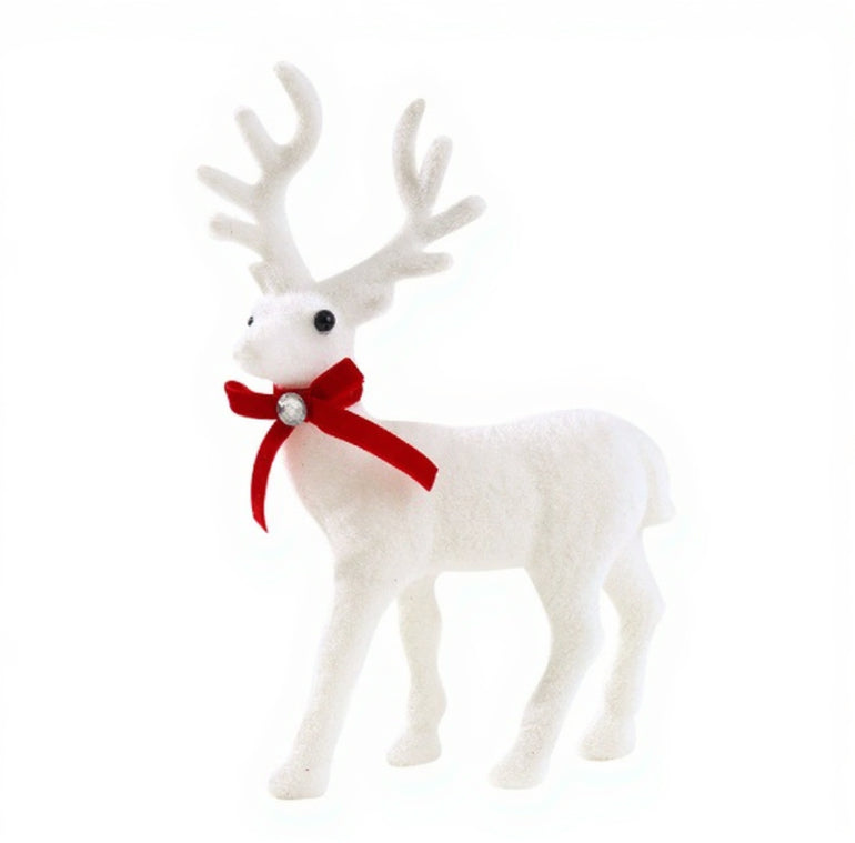 Christmas White Deer Plush Decoration - Large, Medium, Small