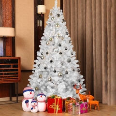 4ft White Christmas Tree with Memory Wire – No Fluff Needed