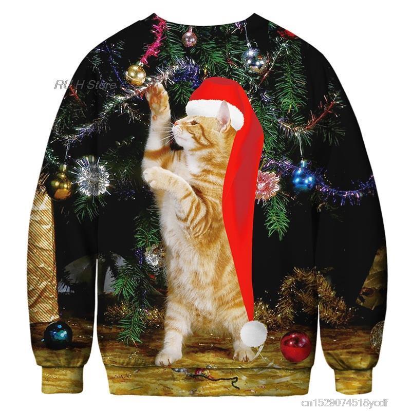 Youth Casual Ugly Christmas Sweater Santa Elf Design