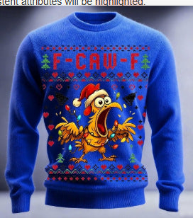 Unisex 3D Printed Christmas Snowman Sweatshirt, Sizes S-6XL