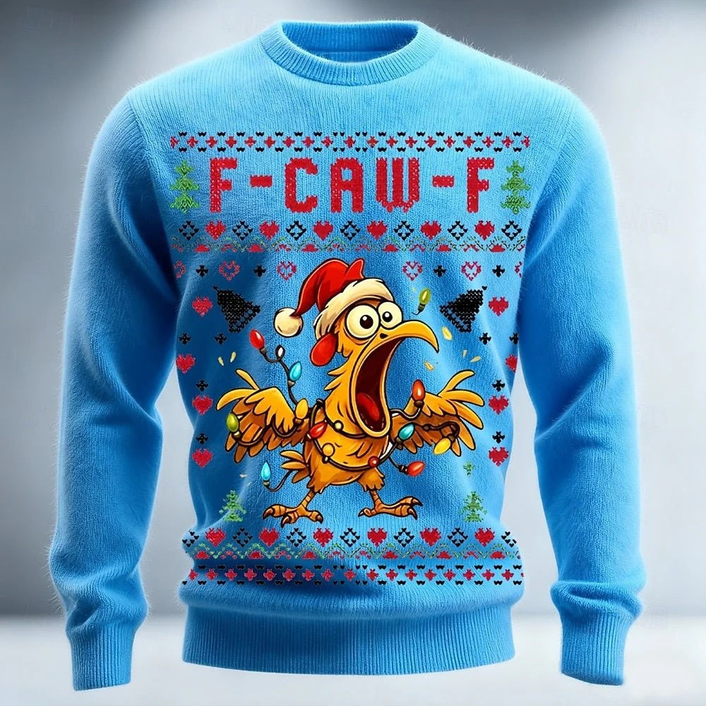 Unisex 3D Printed Christmas Snowman Sweatshirt, Sizes S-6XL