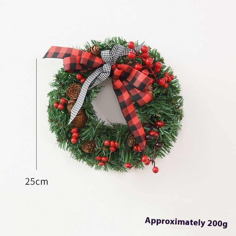 Festive PVC Christmas Garland Bow for Door and Window Decor
