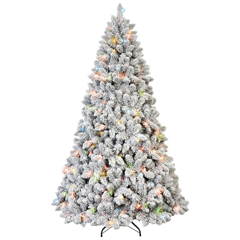 PVC Christmas Tree with Lights, Pine Cones, 4ft to 7ft