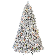 PVC Christmas Tree with Lights, Pine Cones, 4ft to 7ft