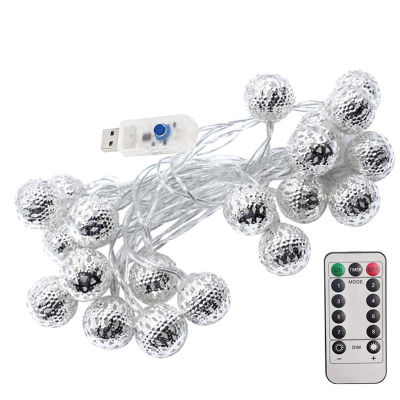 USB Remote Control Colorful Ball Christmas String Lights