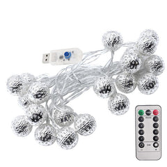USB Remote Control Colorful Ball Christmas String Lights