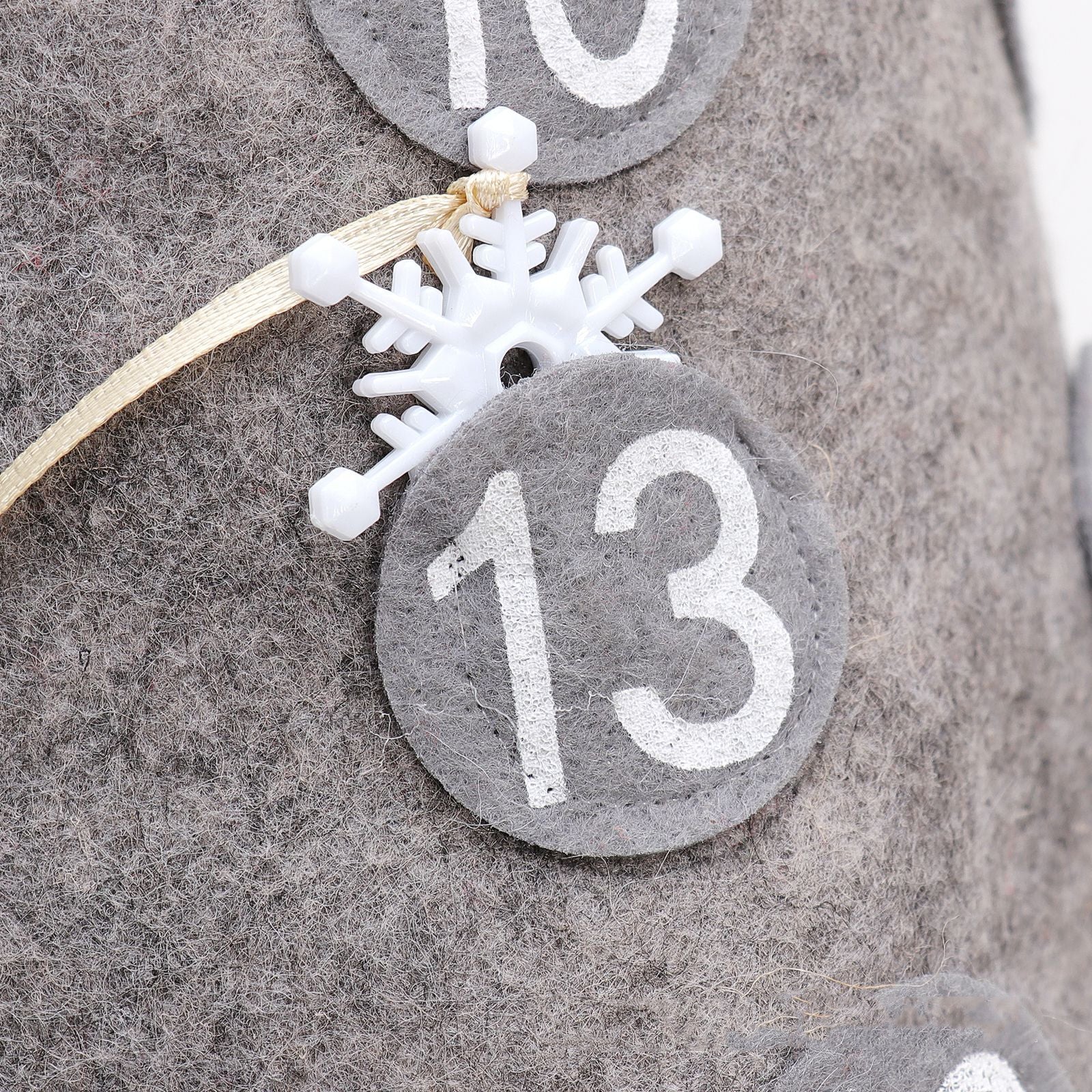Festive Countdown Christmas Doll Ornaments - Gray/Red Hats