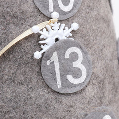 Festive Countdown Christmas Doll Ornaments - Gray/Red Hats