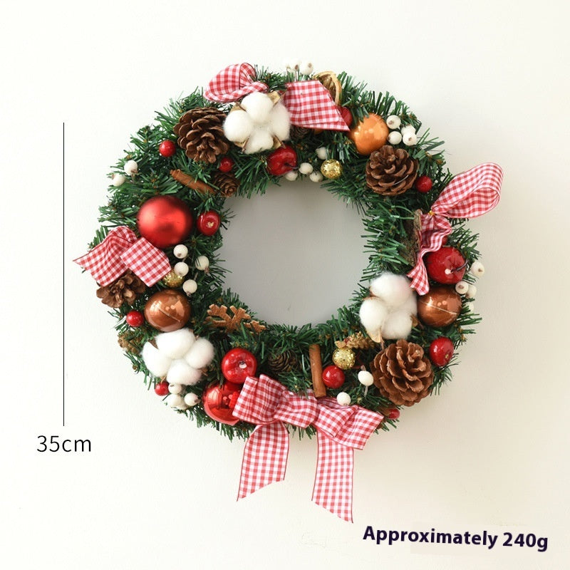 Festive PVC Christmas Garland Bow for Door and Window Decor