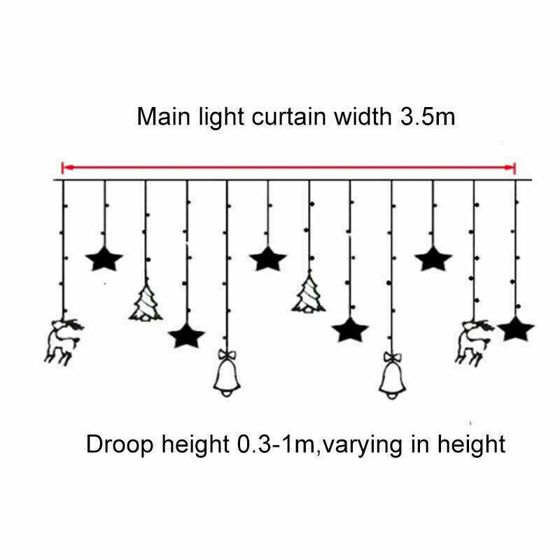 LED Fairy String Curtain Lights for Christmas & Home Decor