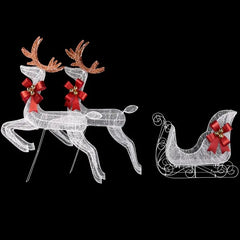 Lighted Reindeer & Sleigh Set with 270 LED Holiday Lights