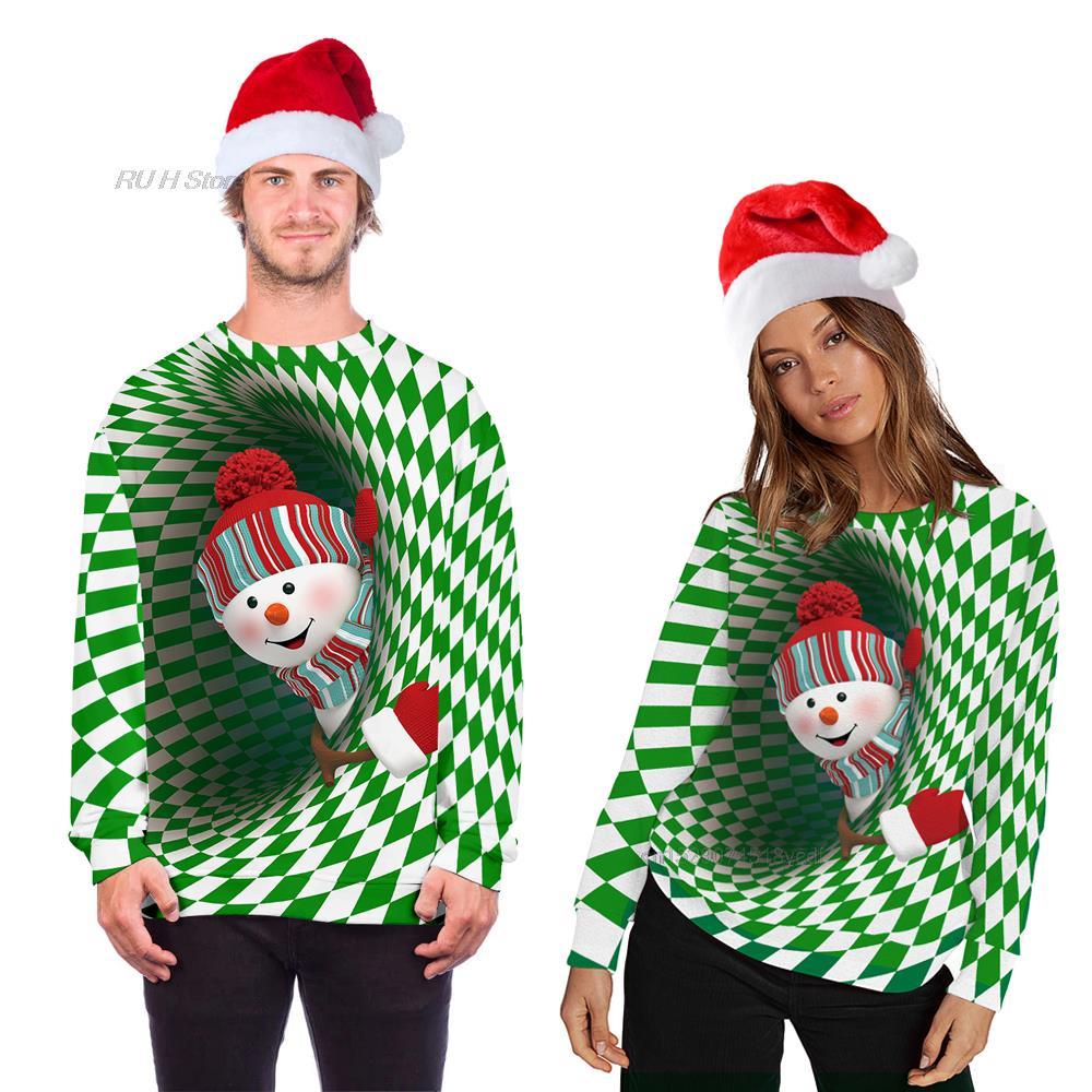 Youth Casual Ugly Christmas Sweater Santa Elf Design