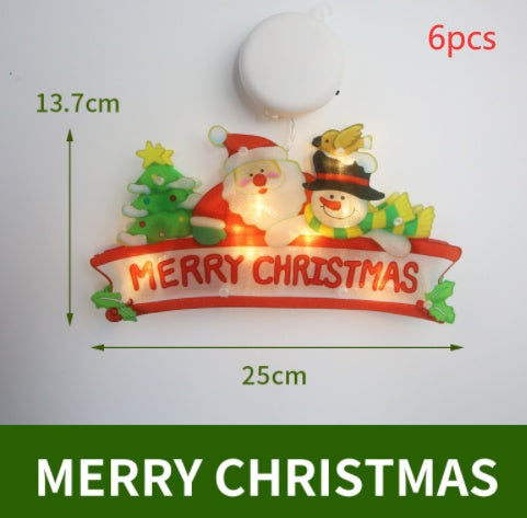 LED Suction Cup Christmas Window Lights - Festive Decor