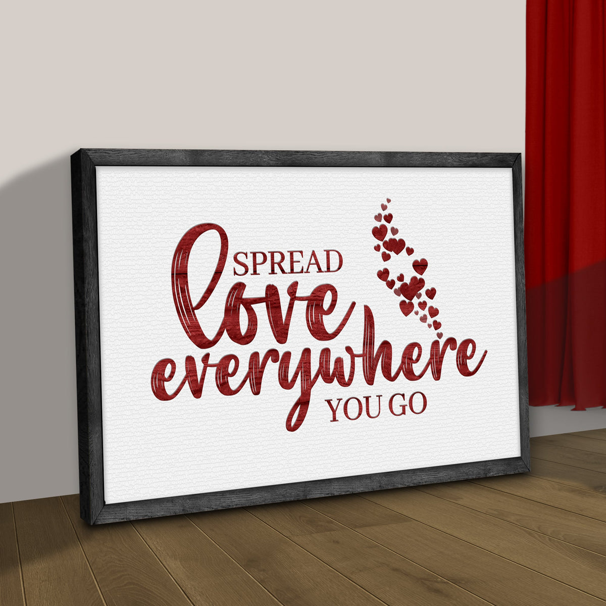 Valentine's Day Wall Art Sign - Durable Canvas Decor