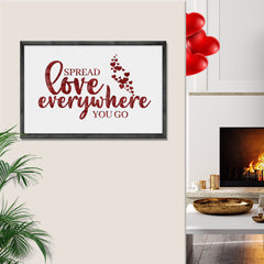 Valentine's Day Wall Art Sign - Durable Canvas Decor