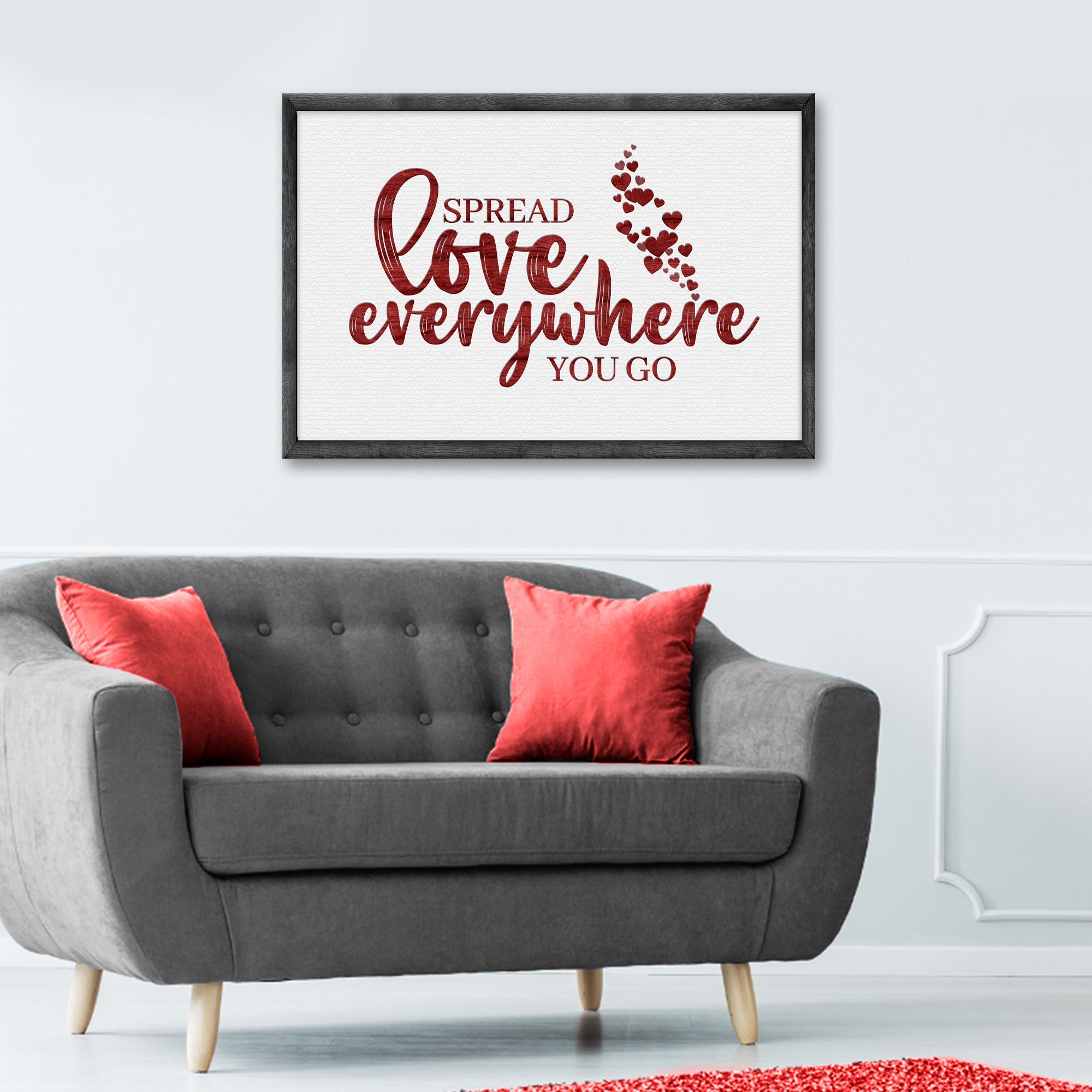 Valentine's Day Wall Art Sign - Durable Canvas Decor
