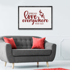 Valentine's Day Wall Art Sign - Durable Canvas Decor